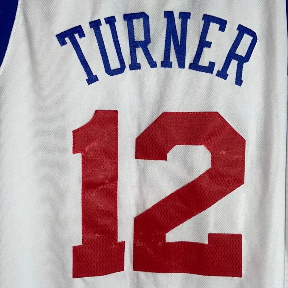 Sixers Evan Turner 2010 Adidas 2010 sz L Length+ 2 Stitched Jersey - Picture 4 of 13